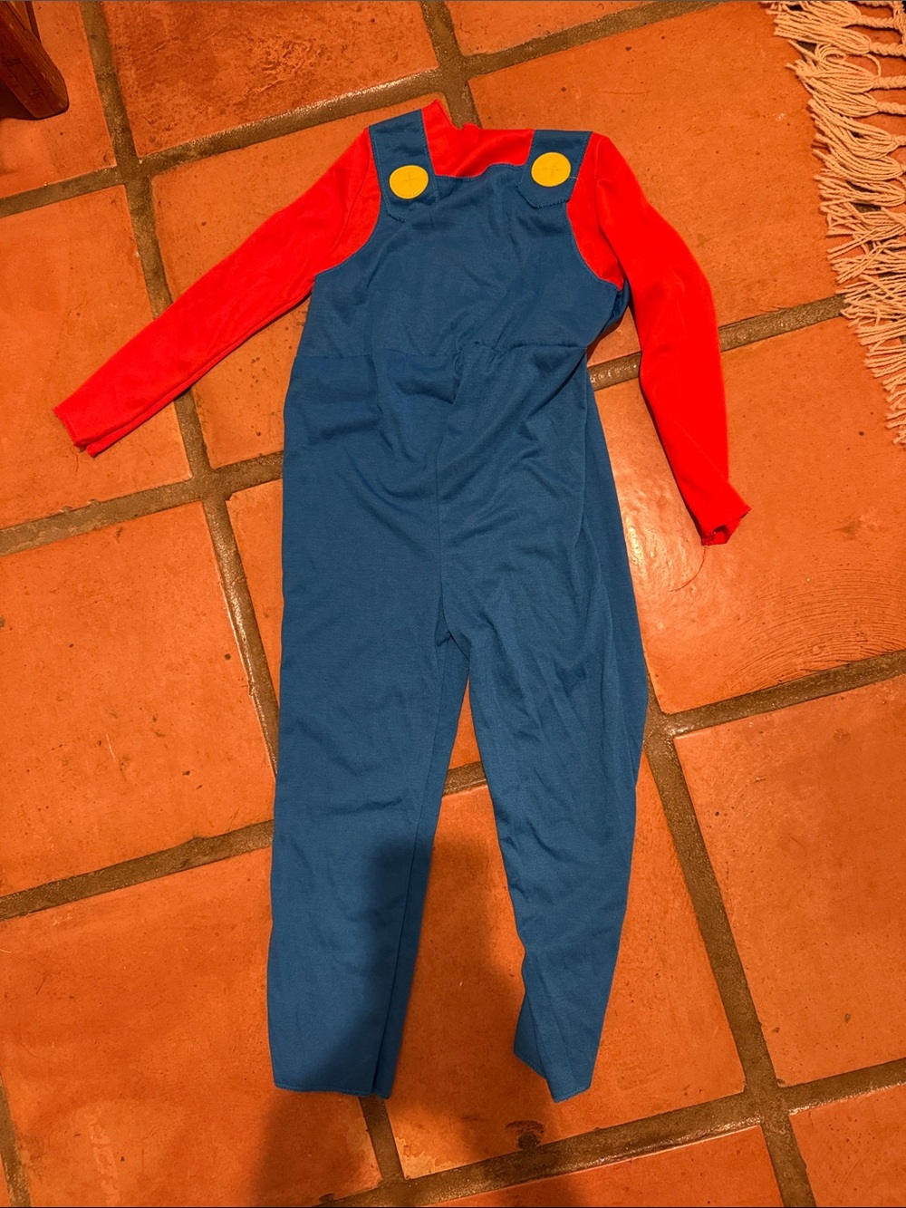 Disguise Super Mario Jumpsuit Costume with Yellow Buttons